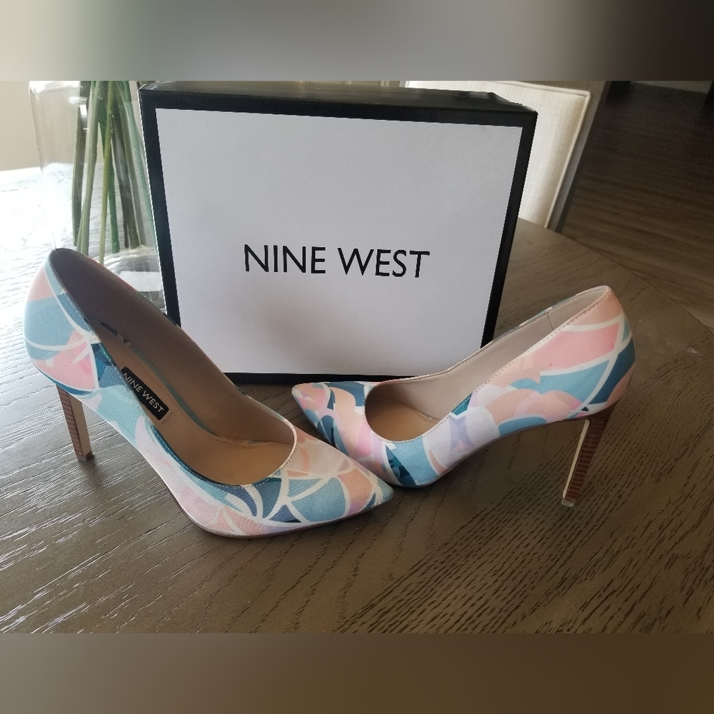 Nine West Tatiana Heels Purple Multi Fabric